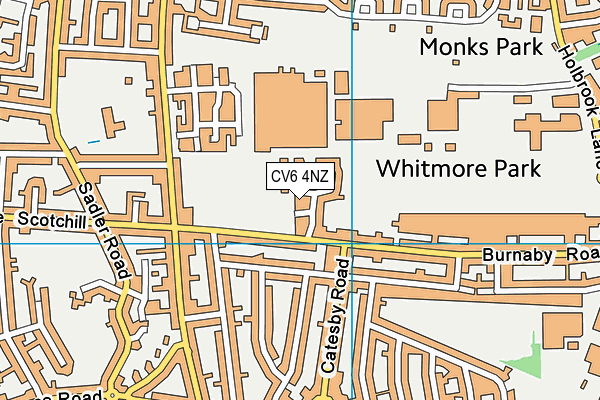 CV6 4NZ map - OS VectorMap District (Ordnance Survey) CV6 4NZ map - OS VectorMap District (Ordnance Survey)