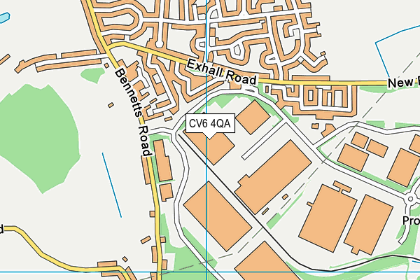 CV6 4QA map - OS VectorMap District (Ordnance Survey) CV6 4QA map - OS VectorMap District (Ordnance Survey)