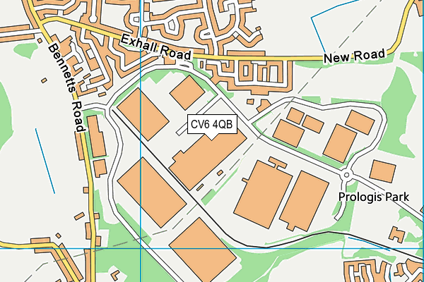 CV6 4QB map - OS VectorMap District (Ordnance Survey) CV6 4QB map - OS VectorMap District (Ordnance Survey)