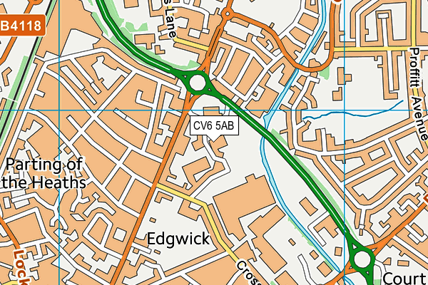CV6 5AB map - OS VectorMap District (Ordnance Survey) CV6 5AB map - OS VectorMap District (Ordnance Survey)