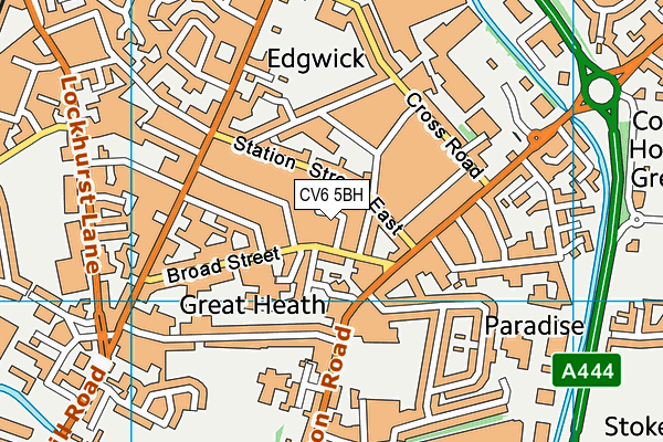 CV6 5BH map - OS VectorMap District (Ordnance Survey) CV6 5BH map - OS VectorMap District (Ordnance Survey)