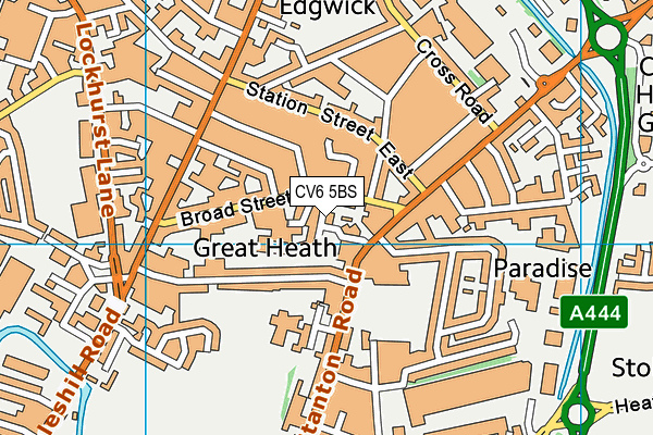 CV6 5BS map - OS VectorMap District (Ordnance Survey) CV6 5BS map - OS VectorMap District (Ordnance Survey)