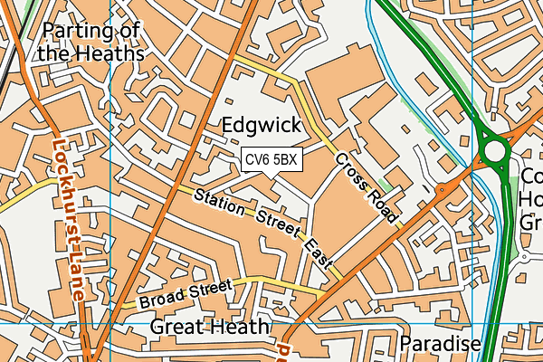 CV6 5BX map - OS VectorMap District (Ordnance Survey) CV6 5BX map - OS VectorMap District (Ordnance Survey)