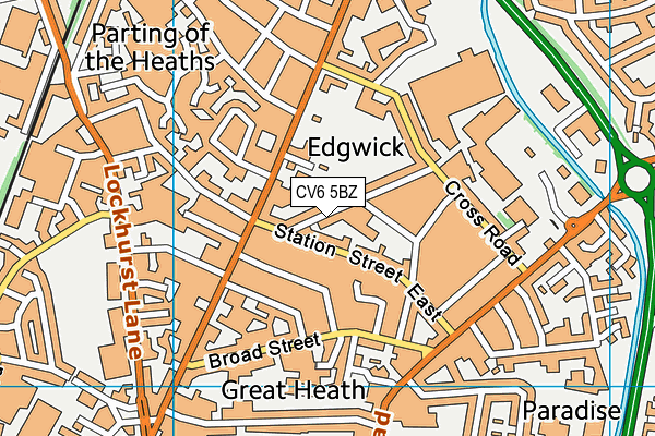 CV6 5BZ map - OS VectorMap District (Ordnance Survey) CV6 5BZ map - OS VectorMap District (Ordnance Survey)