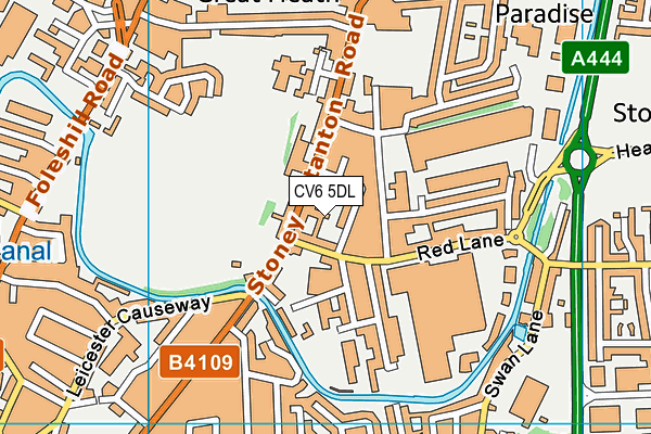 CV6 5DL map - OS VectorMap District (Ordnance Survey) CV6 5DL map - OS VectorMap District (Ordnance Survey)