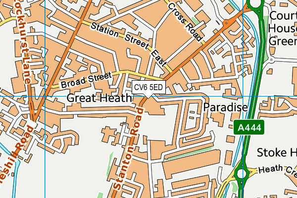 CV6 5ED map - OS VectorMap District (Ordnance Survey) CV6 5ED map - OS VectorMap District (Ordnance Survey)