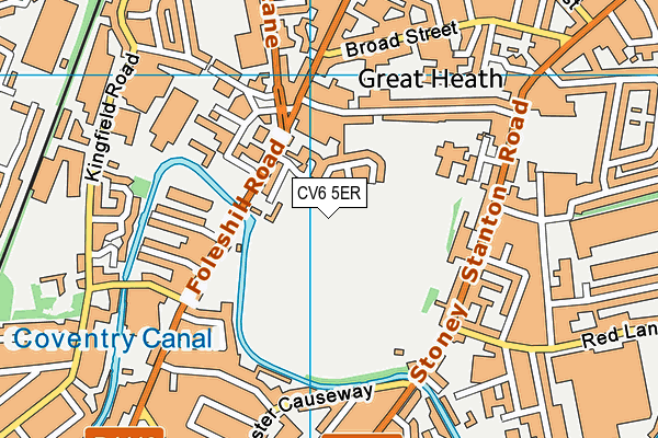 CV6 5ER map - OS VectorMap District (Ordnance Survey) CV6 5ER map - OS VectorMap District (Ordnance Survey)