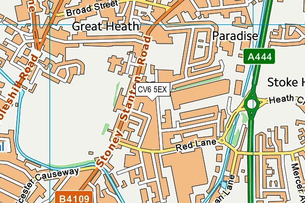 CV6 5EX map - OS VectorMap District (Ordnance Survey) CV6 5EX map - OS VectorMap District (Ordnance Survey)