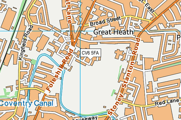 CV6 5FA map - OS VectorMap District (Ordnance Survey) CV6 5FA map - OS VectorMap District (Ordnance Survey)