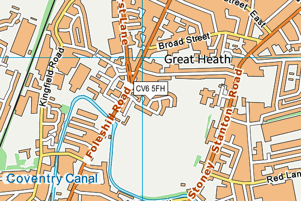 CV6 5FH map - OS VectorMap District (Ordnance Survey) CV6 5FH map - OS VectorMap District (Ordnance Survey)