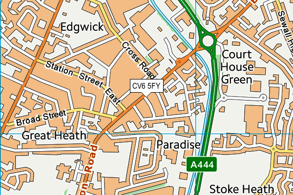 CV6 5FY map - OS VectorMap District (Ordnance Survey) CV6 5FY map - OS VectorMap District (Ordnance Survey)