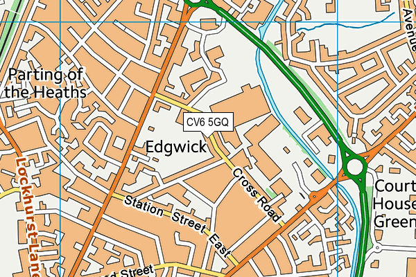 CV6 5GQ map - OS VectorMap District (Ordnance Survey)