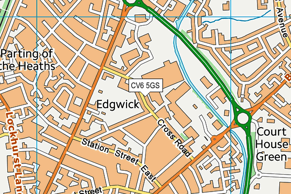 CV6 5GS map - OS VectorMap District (Ordnance Survey)