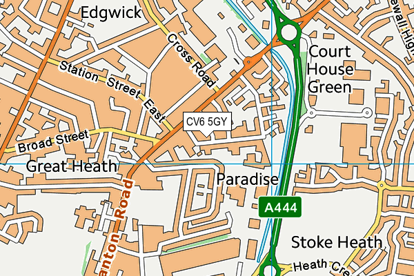 CV6 5GY map - OS VectorMap District (Ordnance Survey) CV6 5GY map - OS VectorMap District (Ordnance Survey)