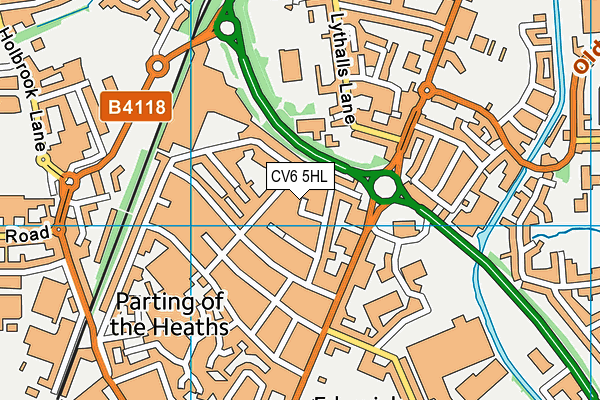 CV6 5HL map - OS VectorMap District (Ordnance Survey) CV6 5HL map - OS VectorMap District (Ordnance Survey)