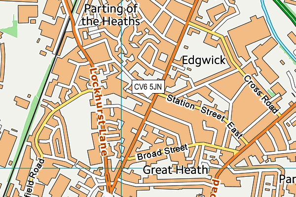 CV6 5JN map - OS VectorMap District (Ordnance Survey) CV6 5JN map - OS VectorMap District (Ordnance Survey)