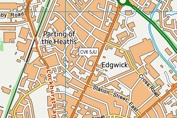CV6 5JU map - OS VectorMap District (Ordnance Survey) CV6 5JU map - OS VectorMap District (Ordnance Survey)