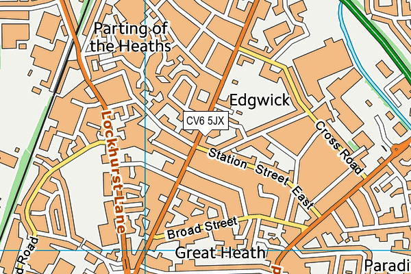 CV6 5JX map - OS VectorMap District (Ordnance Survey) CV6 5JX map - OS VectorMap District (Ordnance Survey)