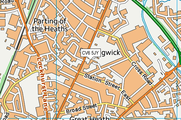 CV6 5JY map - OS VectorMap District (Ordnance Survey) CV6 5JY map - OS VectorMap District (Ordnance Survey)