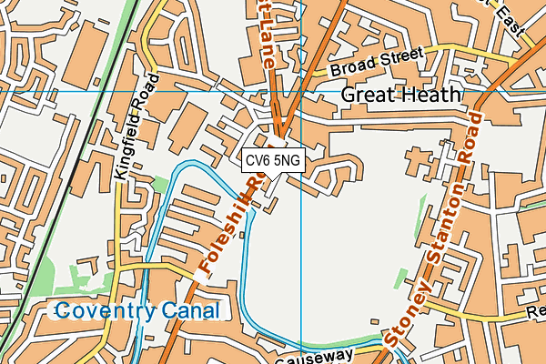 CV6 5NG map - OS VectorMap District (Ordnance Survey) CV6 5NG map - OS VectorMap District (Ordnance Survey)