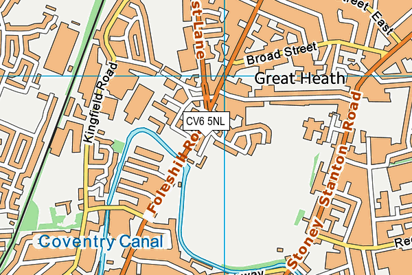 CV6 5NL map - OS VectorMap District (Ordnance Survey) CV6 5NL map - OS VectorMap District (Ordnance Survey)