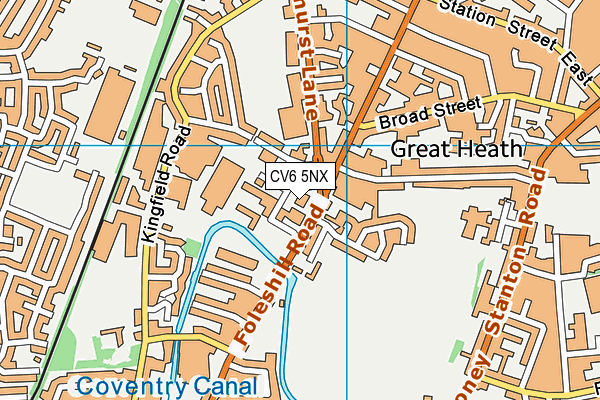 CV6 5NX map - OS VectorMap District (Ordnance Survey) CV6 5NX map - OS VectorMap District (Ordnance Survey)