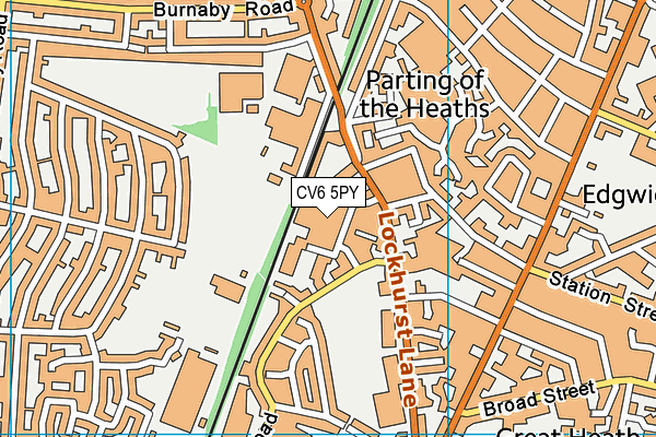 CV6 5PY map - OS VectorMap District (Ordnance Survey) CV6 5PY map - OS VectorMap District (Ordnance Survey)
