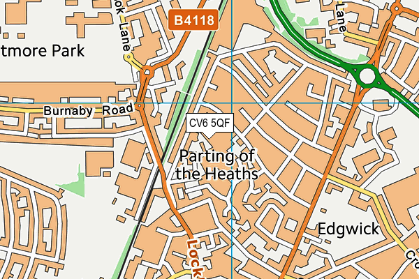 CV6 5QF map - OS VectorMap District (Ordnance Survey) CV6 5QF map - OS VectorMap District (Ordnance Survey)