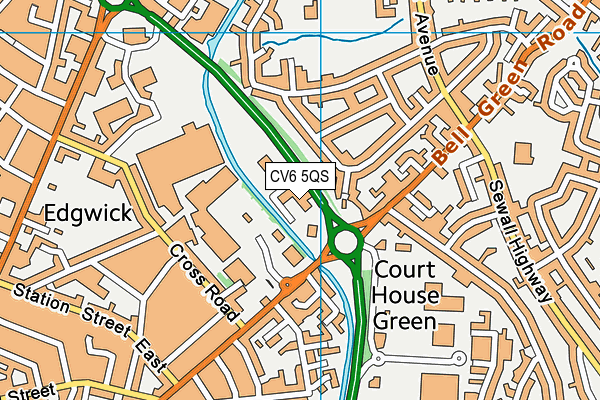 CV6 5QS map - OS VectorMap District (Ordnance Survey) CV6 5QS map - OS VectorMap District (Ordnance Survey)