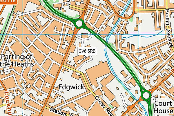 CV6 5RB map - OS VectorMap District (Ordnance Survey) CV6 5RB map - OS VectorMap District (Ordnance Survey)