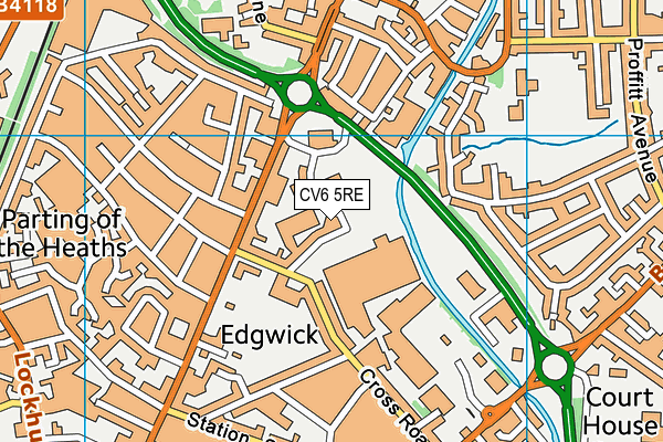 CV6 5RE map - OS VectorMap District (Ordnance Survey) CV6 5RE map - OS VectorMap District (Ordnance Survey)