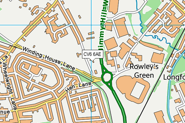 CV6 6AE map - OS VectorMap District (Ordnance Survey) CV6 6AE map - OS VectorMap District (Ordnance Survey)