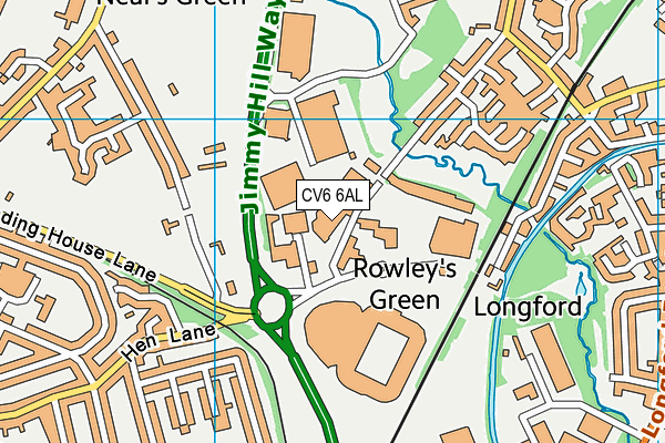 CV6 6AL map - OS VectorMap District (Ordnance Survey) CV6 6AL map - OS VectorMap District (Ordnance Survey)