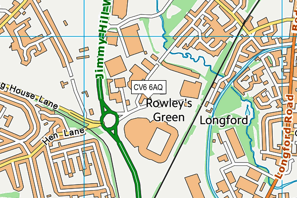 CV6 6AQ map - OS VectorMap District (Ordnance Survey) CV6 6AQ map - OS VectorMap District (Ordnance Survey)