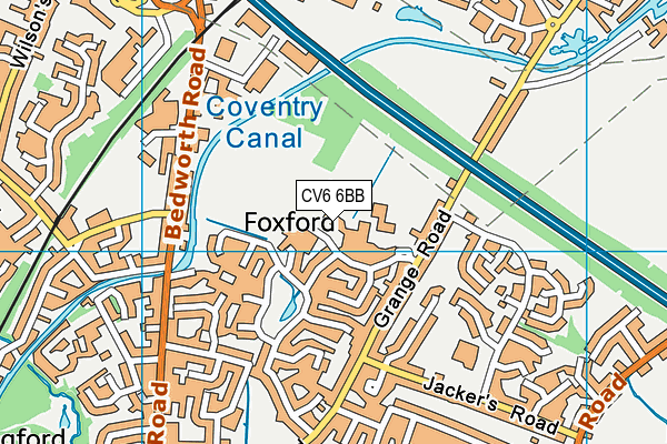 CV6 6BB map - OS VectorMap District (Ordnance Survey) CV6 6BB map - OS VectorMap District (Ordnance Survey)