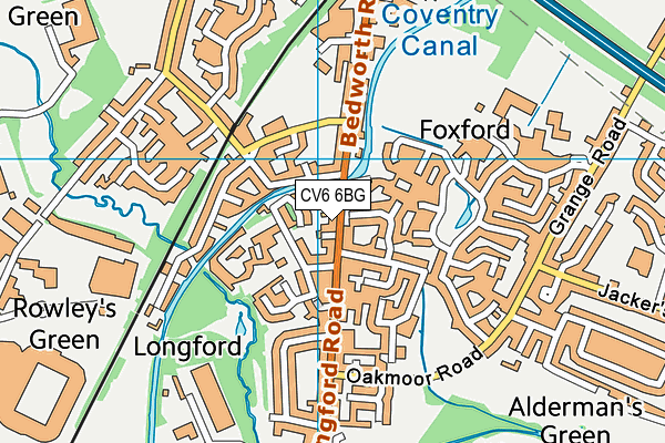 CV6 6BG map - OS VectorMap District (Ordnance Survey) CV6 6BG map - OS VectorMap District (Ordnance Survey)