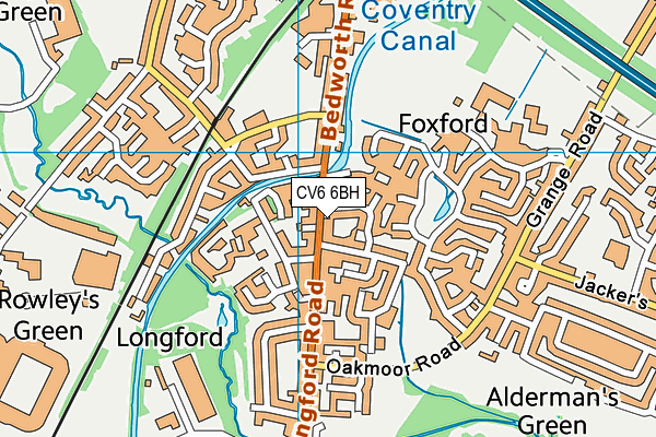 CV6 6BH map - OS VectorMap District (Ordnance Survey) CV6 6BH map - OS VectorMap District (Ordnance Survey)