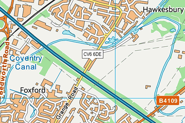 CV6 6DE map - OS VectorMap District (Ordnance Survey) CV6 6DE map - OS VectorMap District (Ordnance Survey)