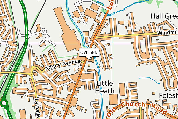 CV6 6EN map - OS VectorMap District (Ordnance Survey) CV6 6EN map - OS VectorMap District (Ordnance Survey)