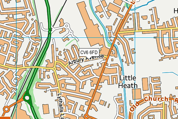 CV6 6FD map - OS VectorMap District (Ordnance Survey) CV6 6FD map - OS VectorMap District (Ordnance Survey)