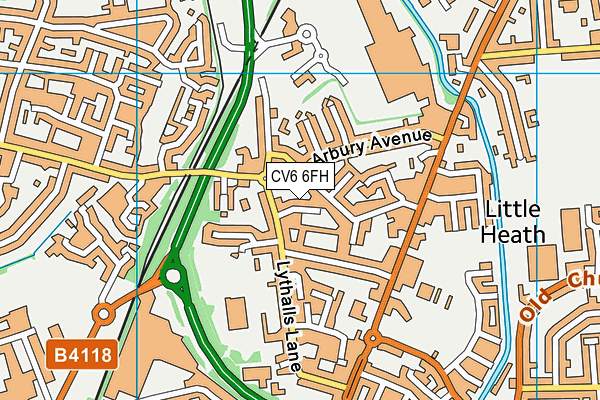 CV6 6FH map - OS VectorMap District (Ordnance Survey) CV6 6FH map - OS VectorMap District (Ordnance Survey)