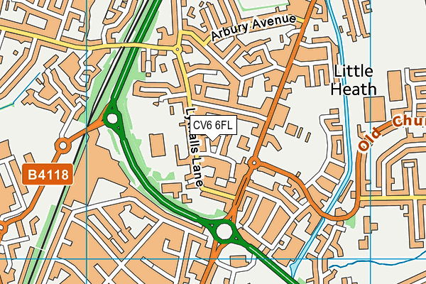 CV6 6FL map - OS VectorMap District (Ordnance Survey) CV6 6FL map - OS VectorMap District (Ordnance Survey)