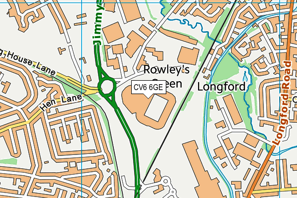 CV6 6GE map - OS VectorMap District (Ordnance Survey) CV6 6GE map - OS VectorMap District (Ordnance Survey)