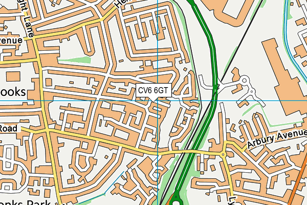 CV6 6GT map - OS VectorMap District (Ordnance Survey) CV6 6GT map - OS VectorMap District (Ordnance Survey)