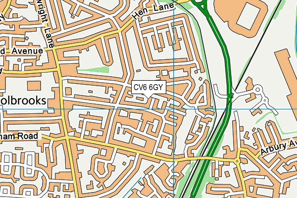 CV6 6GY map - OS VectorMap District (Ordnance Survey) CV6 6GY map - OS VectorMap District (Ordnance Survey)