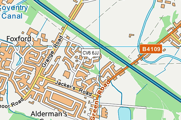 CV6 6JJ map - OS VectorMap District (Ordnance Survey) CV6 6JJ map - OS VectorMap District (Ordnance Survey)
