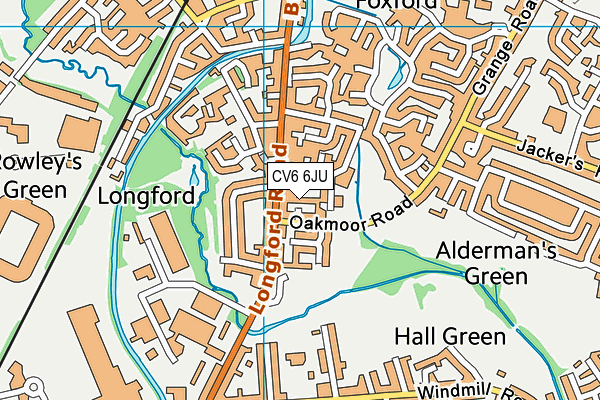 CV6 6JU map - OS VectorMap District (Ordnance Survey) CV6 6JU map - OS VectorMap District (Ordnance Survey)