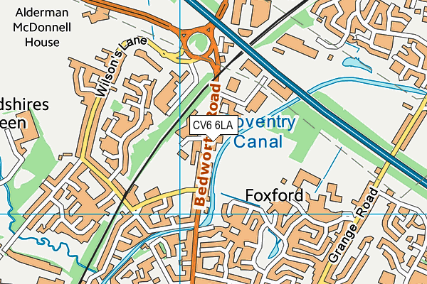 CV6 6LA map - OS VectorMap District (Ordnance Survey) CV6 6LA map - OS VectorMap District (Ordnance Survey)