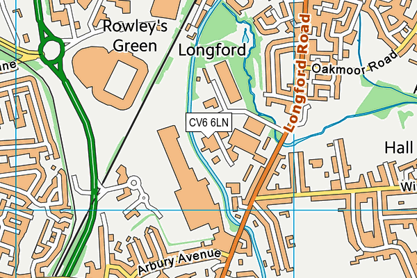 CV6 6LN map - OS VectorMap District (Ordnance Survey) CV6 6LN map - OS VectorMap District (Ordnance Survey)