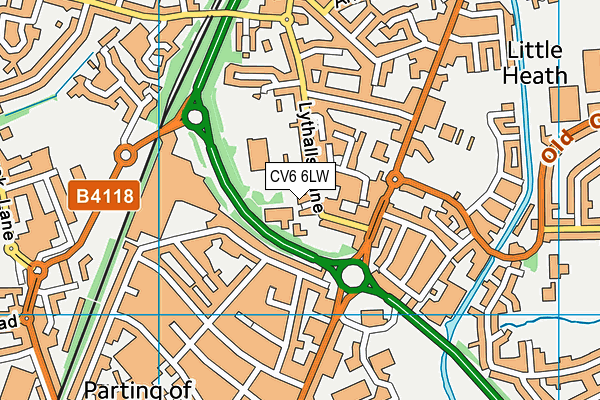 CV6 6LW map - OS VectorMap District (Ordnance Survey) CV6 6LW map - OS VectorMap District (Ordnance Survey)